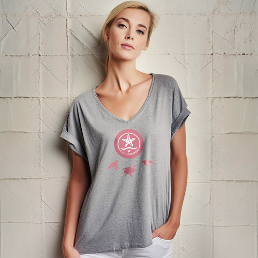 Organic V-neck t-shirt - STAR -